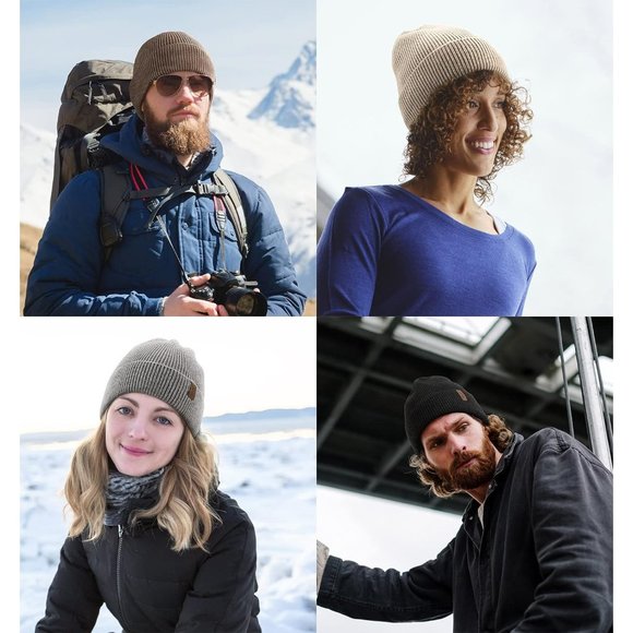 Winter Beanie Hats for Men Women Fleece Lined Beanie Soft Stocking Cuffed cap main image 4